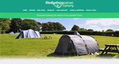 Desktop Screenshot of hedgehogcornerexclusivecamping.com